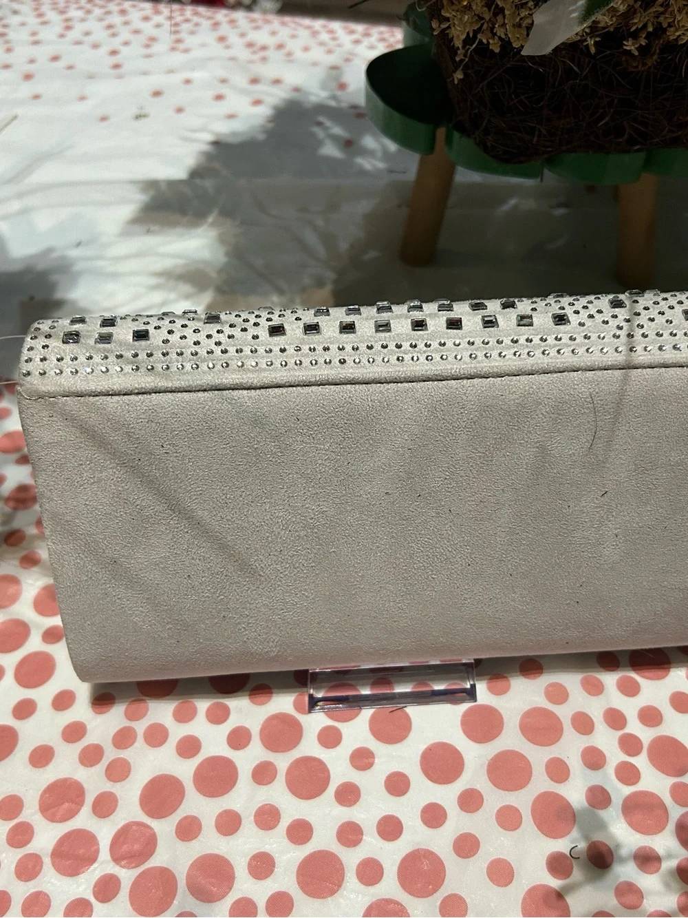 Kendall & James White Crystal-Embellished Evening Clutch - Picture 2 of 2